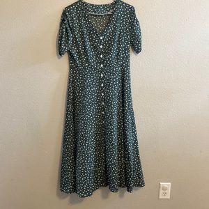 2 Shein floral button-up dresses